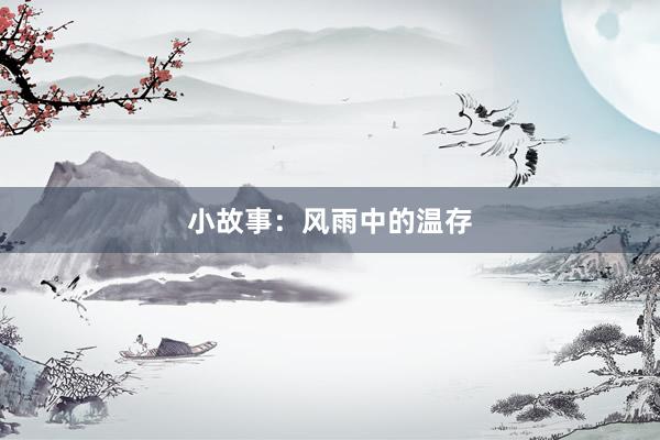 小故事:风雨中的温存