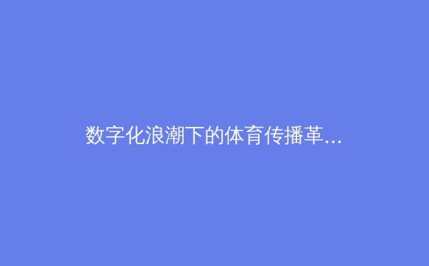 数字化浪潮下的体育传播革命：技术如何重塑观赛体验与产业格局 - 2